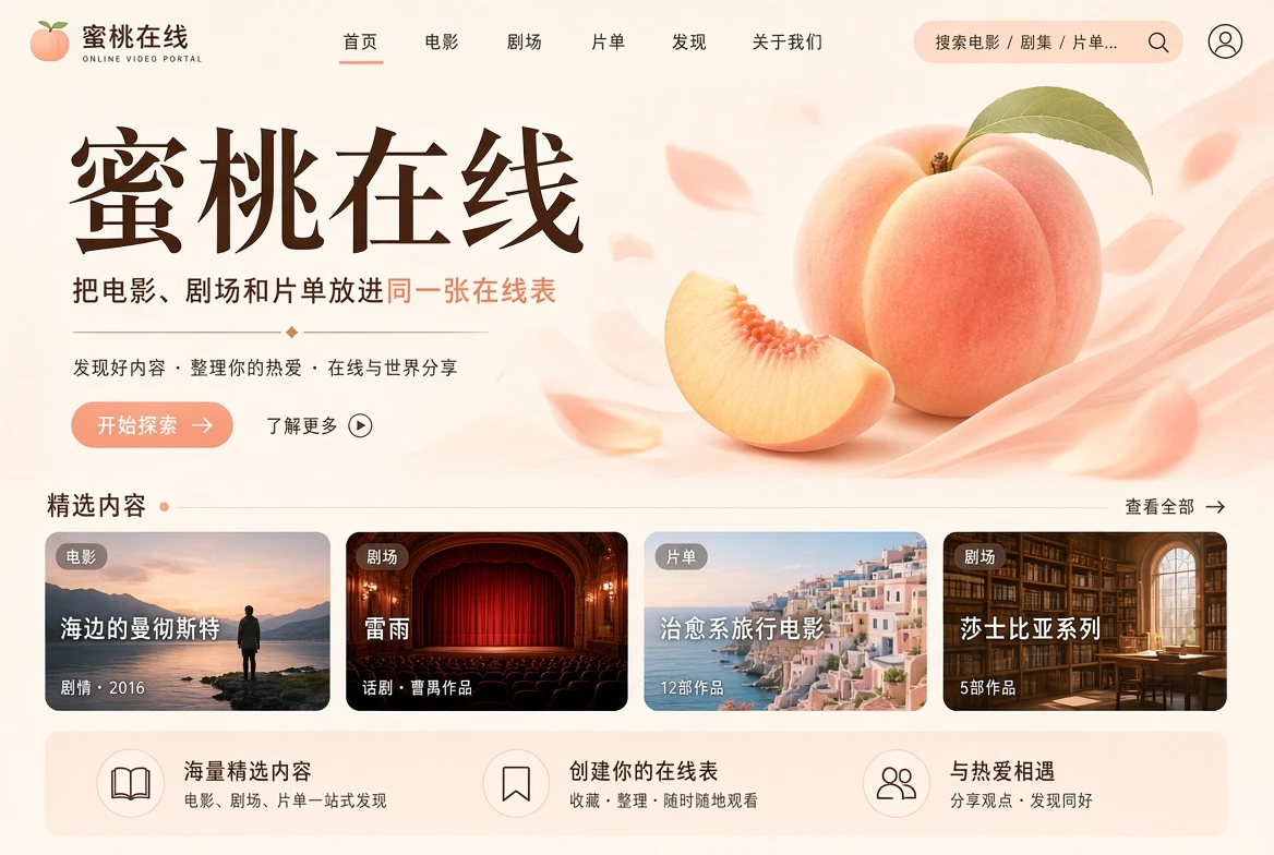 蜜桃在线首页主题画面